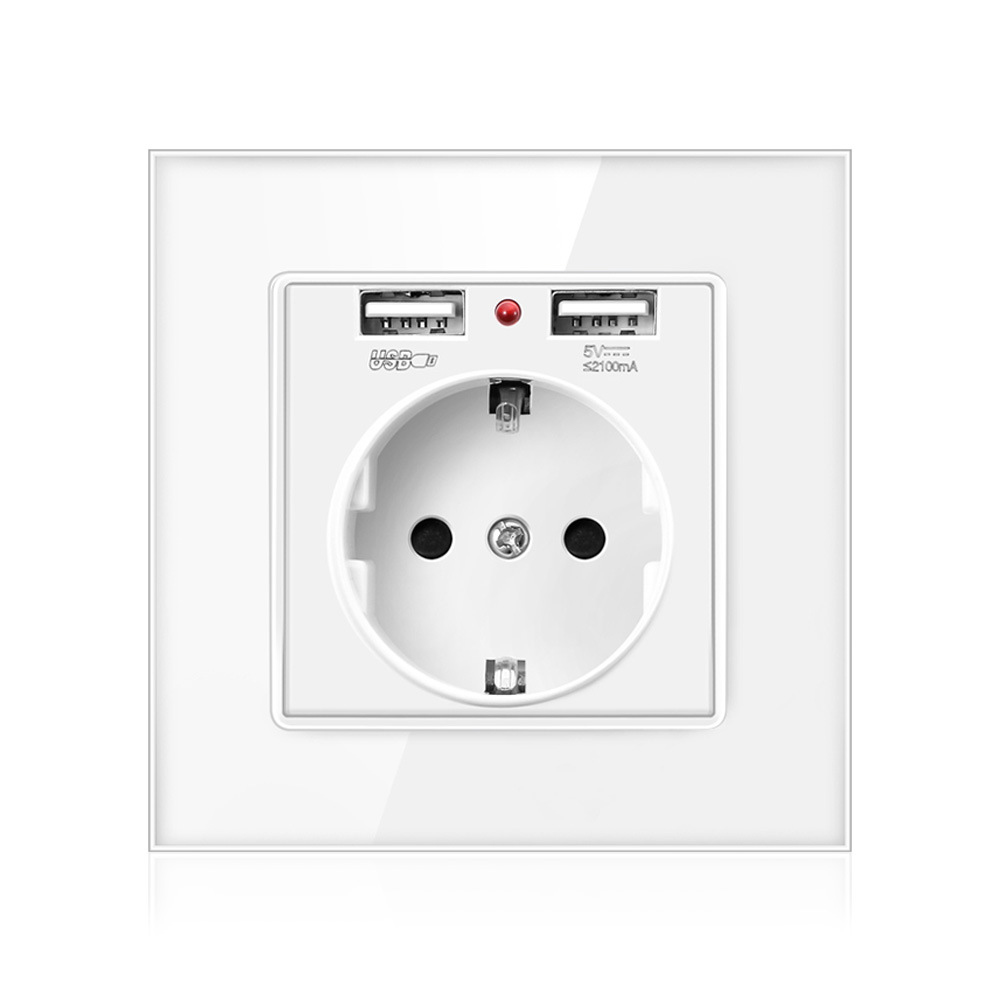 主图-03-1 German Tempered Glass Wall Socket