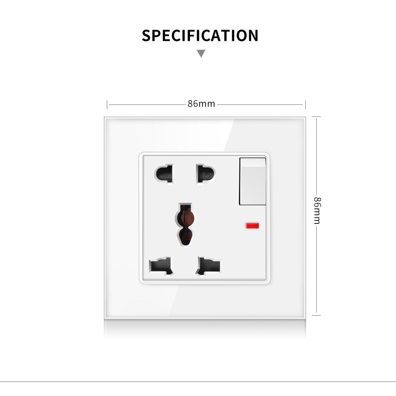 Main-05-5 five hole power socket with one switch
