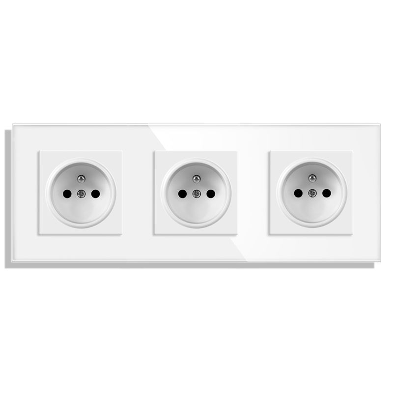 Main-02-4 3 gang wall french socket