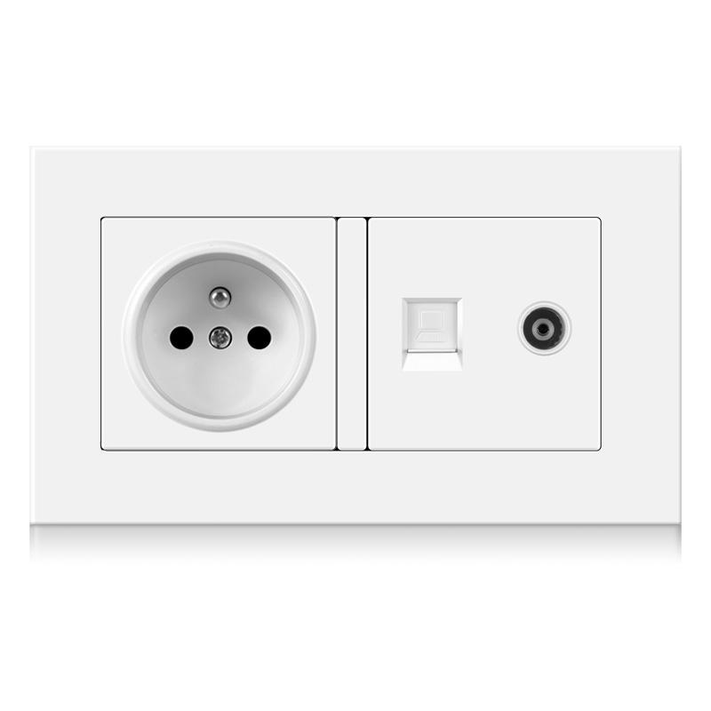Main-03-6 RJ-45 network interface and TV socket
