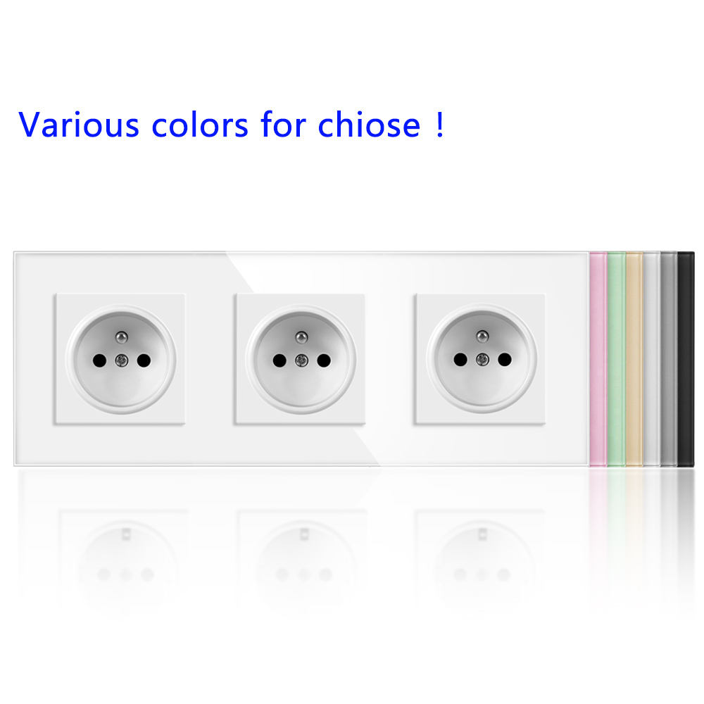 Main-04-4 3 gang wall french socket