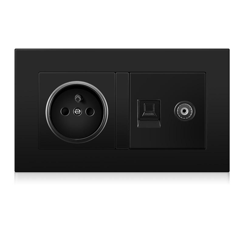 Main-04-6 RJ-45 network interface and TV socket