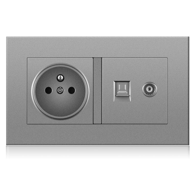 Main-05-6 RJ-45 network interface and TV socket