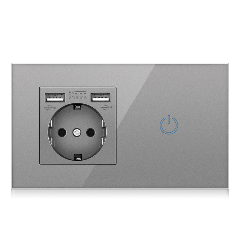 Main-04 touch switch with tempered glass panel