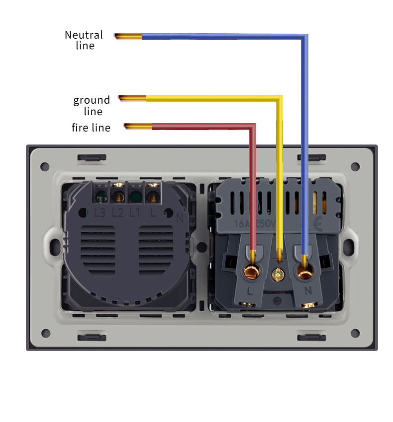 Main-05 touch switch with tempered glass panel