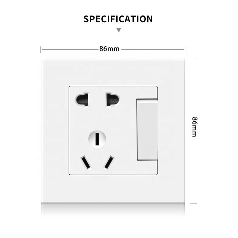 Main-06-4 wall socket with 1 gang switch