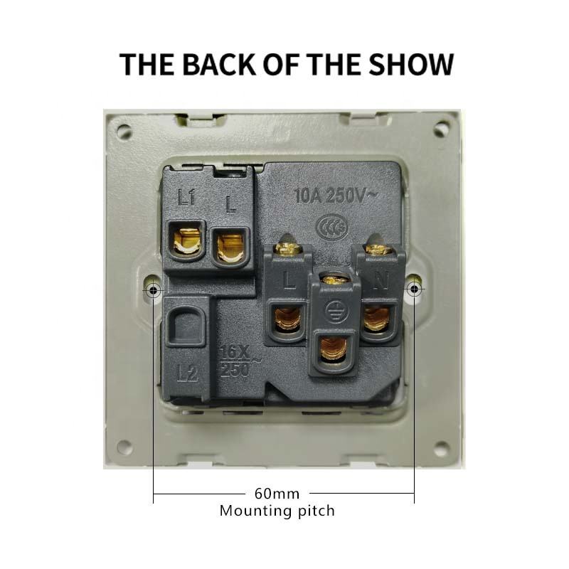 Main-07-3 wall socket with 1 gang switch